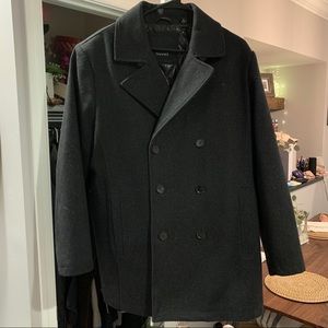 Men's Wool-Blend Waterproof Peacoat charcoal